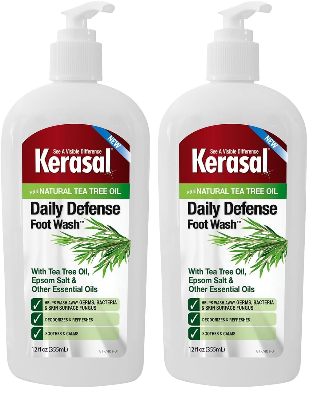 Kerasal Daily Defense Foot Wash, Cleanser, 12 oz