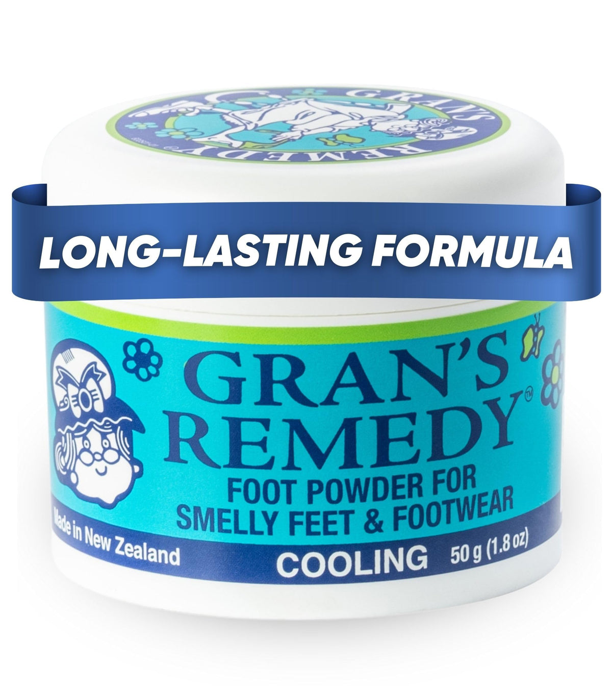 Gran's Remedy Cooling Shoe Deodorizer and Foot Powder - Peppermint - Shaker