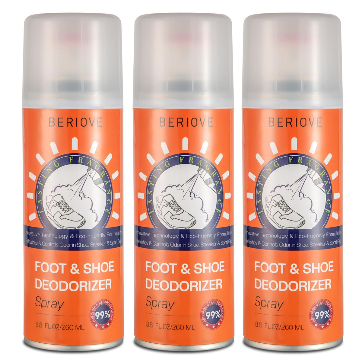Long-Lasting Shoe Deodorizer Spray : Foot Odor Eliminator