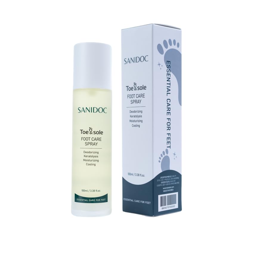 Toe&sole Foot Odor Control Spray - Daily Spray for Neutralizing Foot Odor - Refreshing Formula with Menthol and Panthenol - Exfoliate and Hydrate Rough Skin