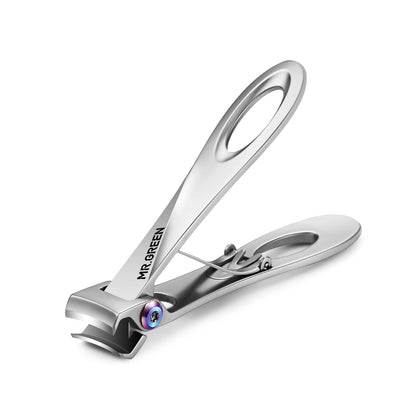 MR.GREEN Nail Clippers Wide Jaw Opening Stainless Steel Fingernail Clipper Thick Hard Toenail Cutter Manicure Scissors Tools (Nail Clipper (Large))