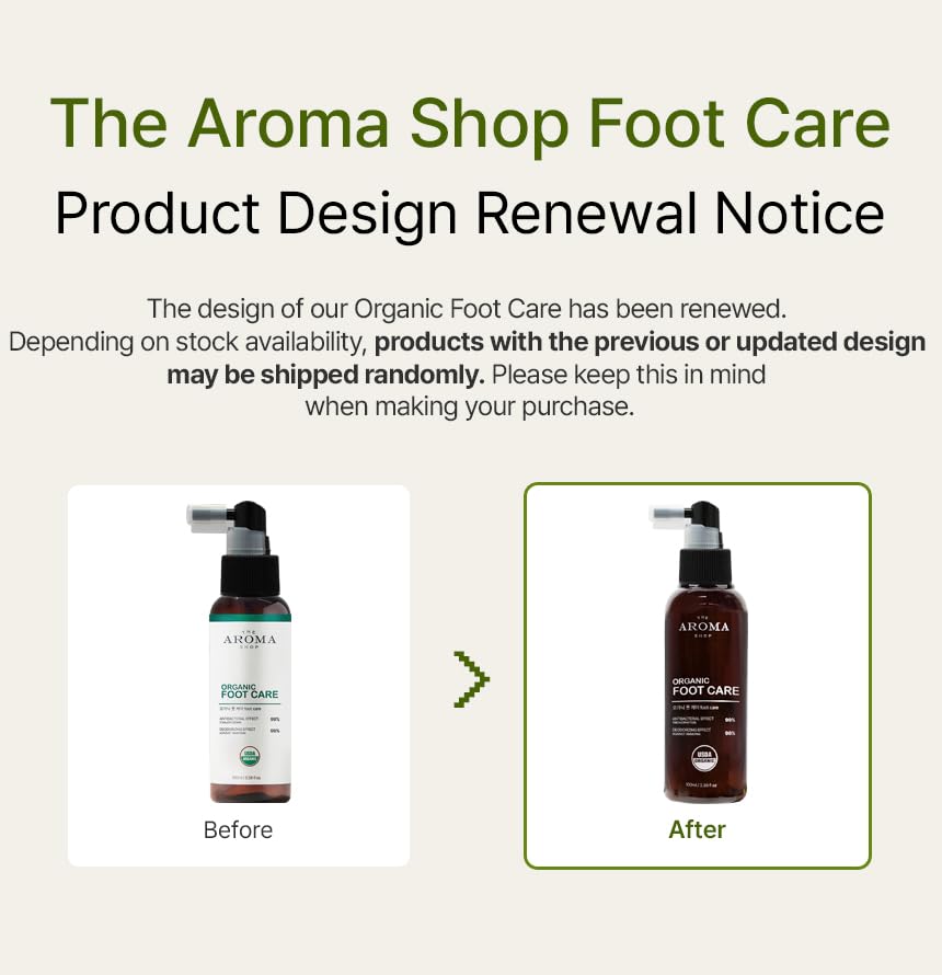 USDA Certified Organic Foot Care - Natural Deodorizer for Odor & Smelly Feet, Cooling Relief for Athletes & Tired Feet, Shoe Refreshing Mist - 3.38 fl oz