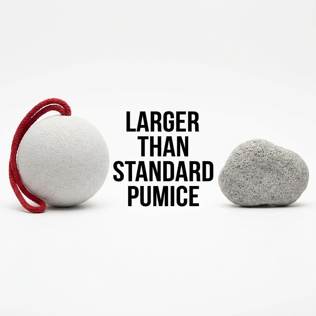 Pumice Stone for Feet, Hands & Elbows - Natural Exfoliating Pedicure Tool for Smooth Skin