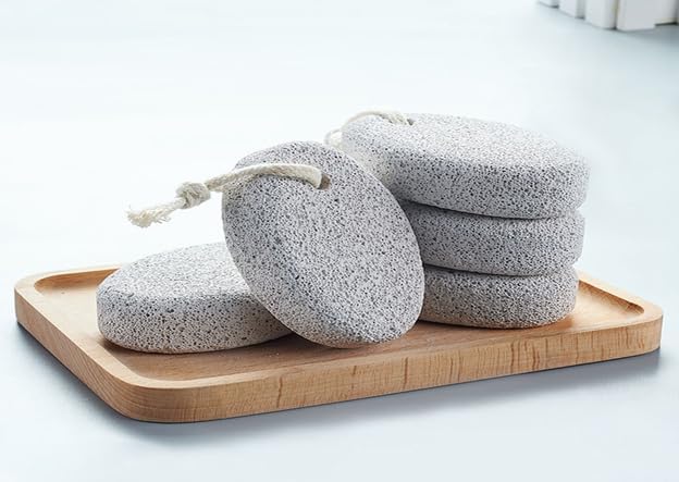 2PCS Natural Pumice Stone for Feet – Lava Foot File Callus Remover for Hard Skin, Cracked Heels & Dead Skin Exfoliation Tool