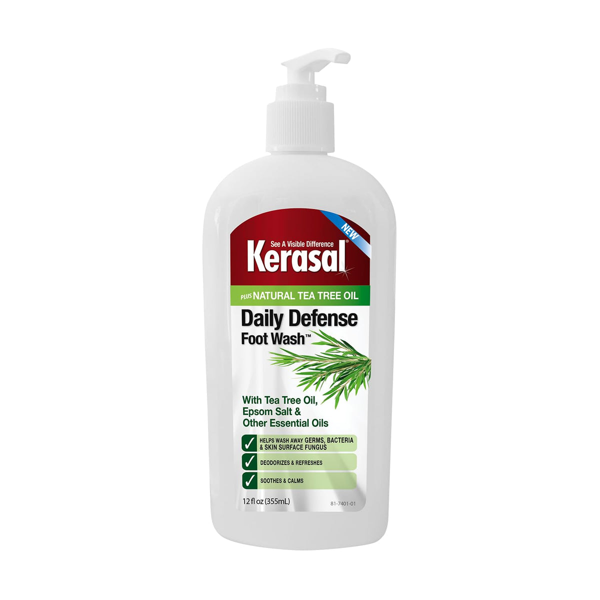 Kerasal Daily Defense Foot Wash, Cleanser, 12 oz
