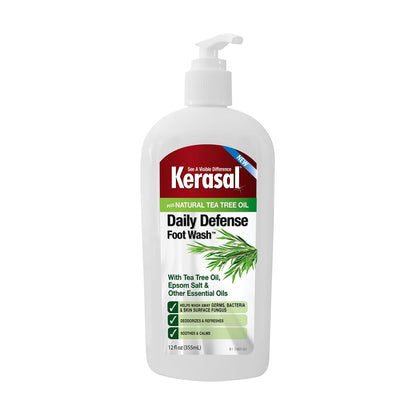 Kerasal Daily Defense Foot Wash, Cleanser, 12 oz