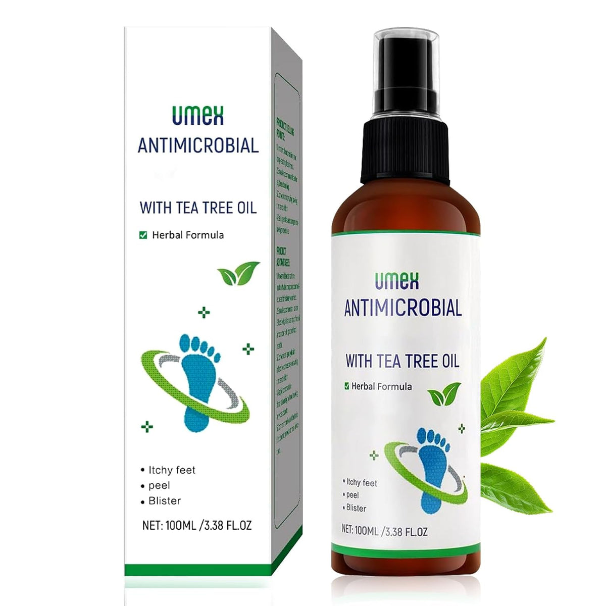 Foot Spray & Deodorizer - Natural Odor Eliminator with Tea Tree Oil & Aloe - Refreshing Foot Mist for All-Day Freshnes
