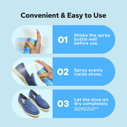 Choppie Shoe Deodorizer Spray (5 Fl Oz), Deodorizer for Destroy Embarrassing Odors, Foot Spray for Smelly Feet, Shoe Smell Eliminator
