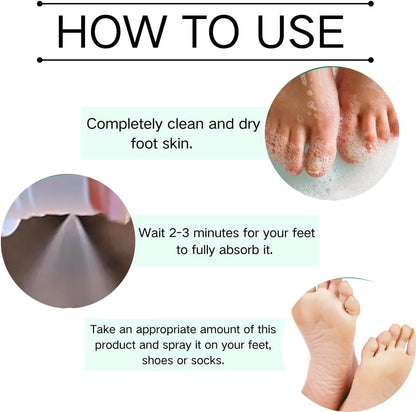 2PCS Foot Spray with Tea Tree Oil,Tea Tree Oil Feet Spray,Foot & Shoe Freshness,Quick-Drying and Travel-Friendly (2 PCS)