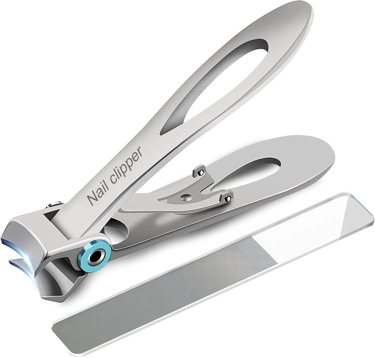 SZHLUX Nail Clippers Ultra Wide Jaw Opening Fingernail and Toenail Clippers Set for Thick Nails Cutter for Ingrown Manicure,Pedicure,Men & Women Big, Silver