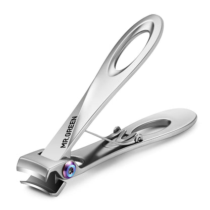 MR.GREEN Nail Clippers Wide Jaw Opening Stainless Steel Fingernail Clipper Thick Hard Toenail Cutter Manicure Scissors Tools (Nail Clipper (Large))