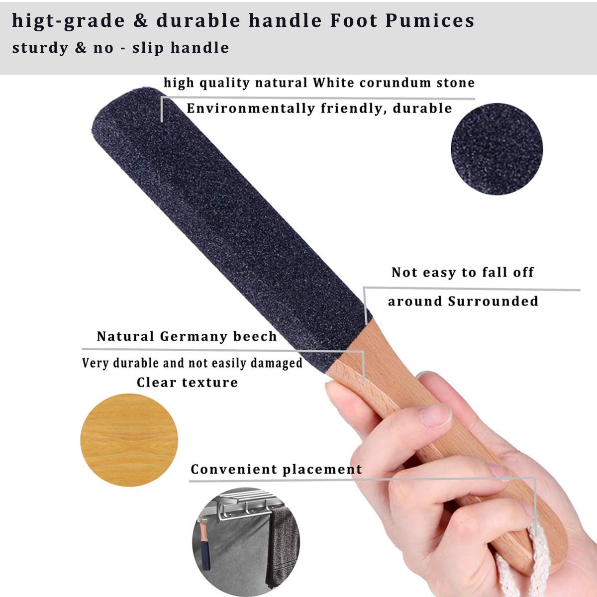 Kinepi Foot File & Foot Scrubber,Pumice Stone for Feet Callus Remover