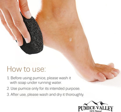 Pumice Stone for Feet - Natural Foot Scrubber for Dead Skin Callus Removal