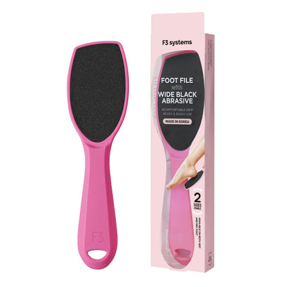 Wide Emery Foot File(Pink), Double-Sided Pedicure Tool, Colossal Professional Foot Scrubber for Men & Women, Effective for Cracked Heel, Callus Remover