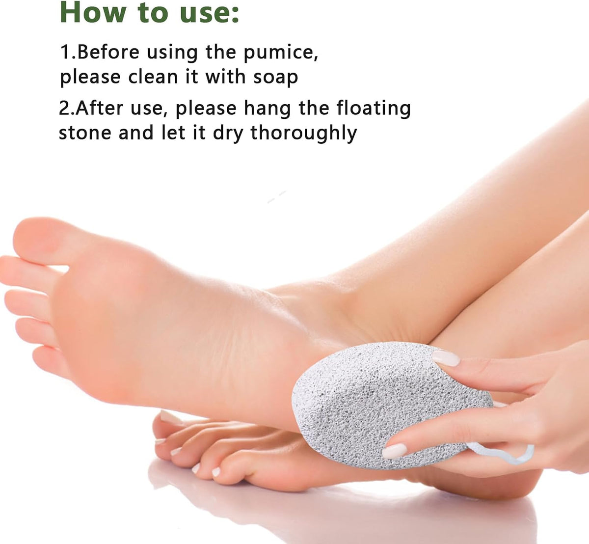 Natural Pumice Stone for Feet, Borogo 3-Pack Lava Pedicure Tools Hard Skin Callus Remover for Feet and Hands - Natural Foot File Exfoliation to Remove Dead Skin, Heels, Elbows, Hands