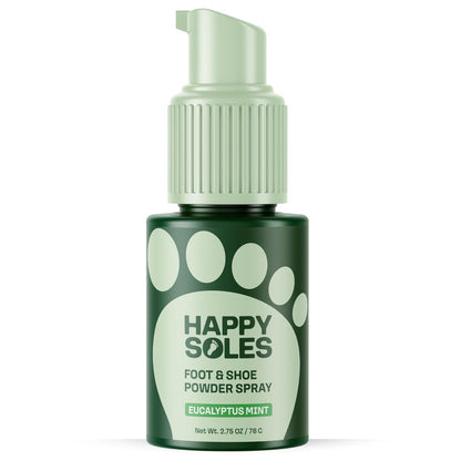 Foot & Shoe Deodorizer Powder Spray - Talc-Free, Vegan, Non-Aerosol Mess-Free Spray - Absorbs Sweat & Fights Odor with Bamboo & Tapioca - Long-Lasting Freshness & Comfort (Eucalyptus Mint)