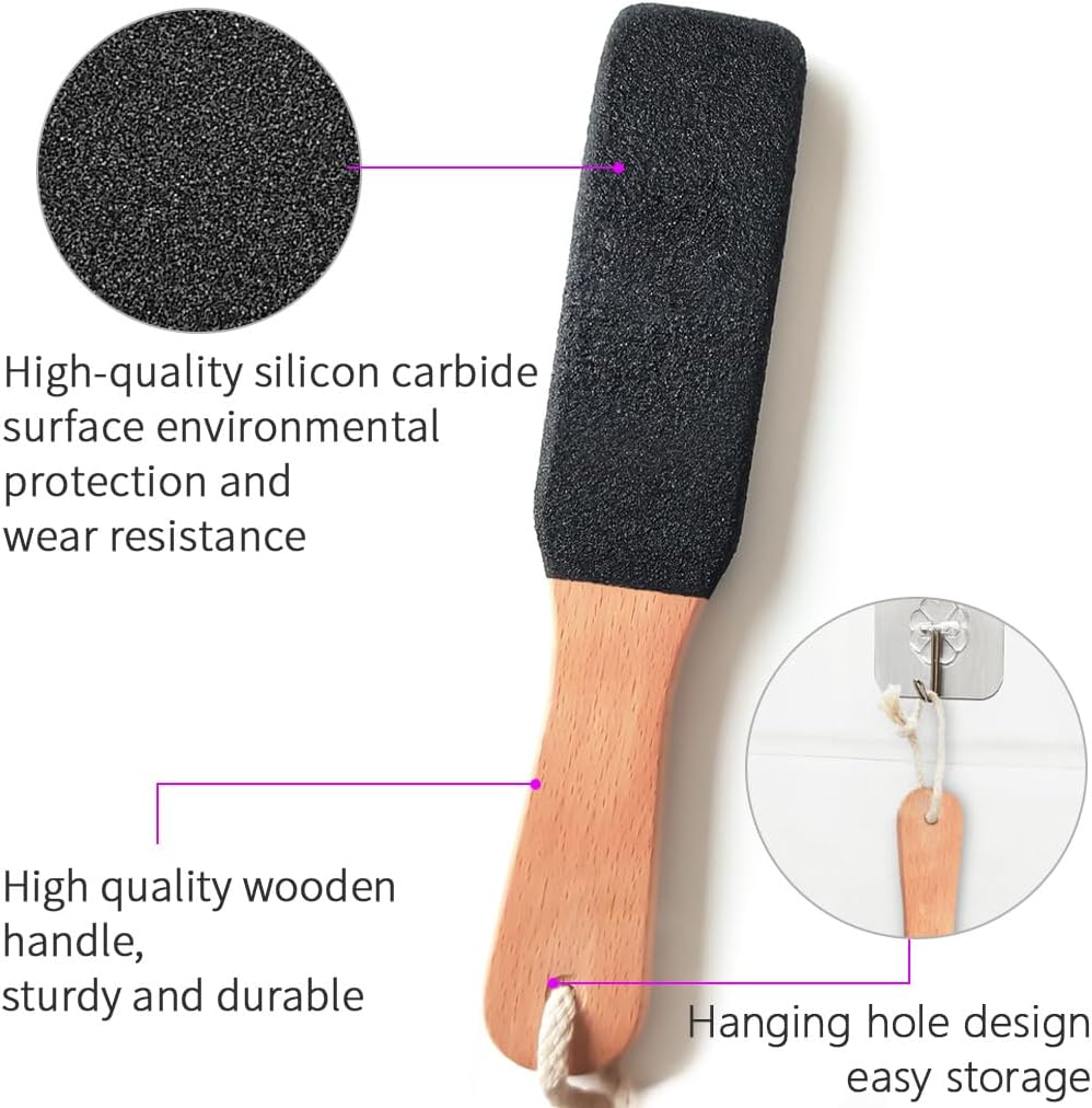 TOPMEET Foot File/Rasp,Exfoliator Pedicure Tool Foot Callus Remover Scrubber for Dead Skin,Corn and Hard Skin - Pumice Stone for Cracked Feet,Heels, Elbows, Hands in Shower
