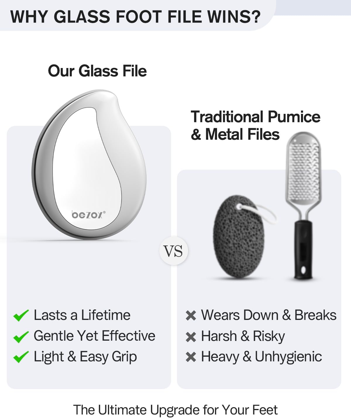BEZOX Glass Pumice Stone