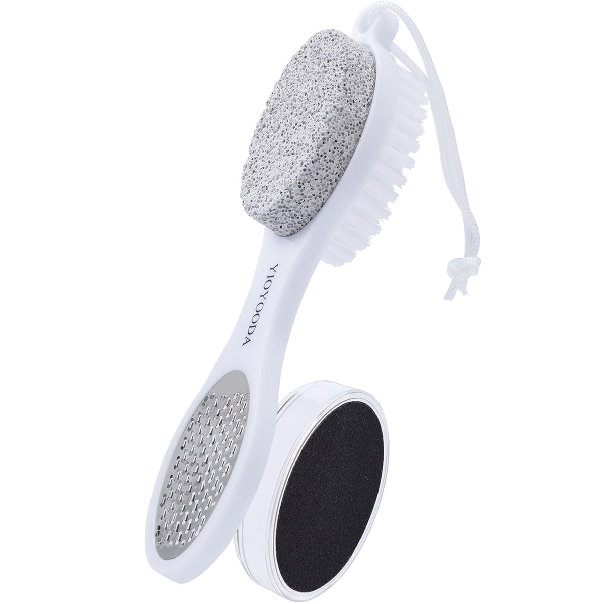 Foot Scrubber Brush with Pumice Stone for Feet Callus Remover Pedicure Tool