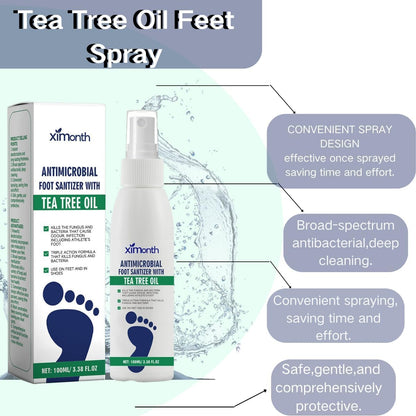 2PCS Foot Spray with Tea Tree Oil,Tea Tree Oil Feet Spray,Foot & Shoe Freshness,Quick-Drying and Travel-Friendly (2 PCS)