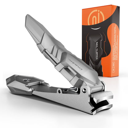 INXEN Nail Clippers for Men with Catcher – No Splash, Self-Collecting Premium Steel Clippers for Fingernails & Toenails, Ideal Gifts for Men& Grooming Gifts, Great Gadget & Stocking Stuffer Gift