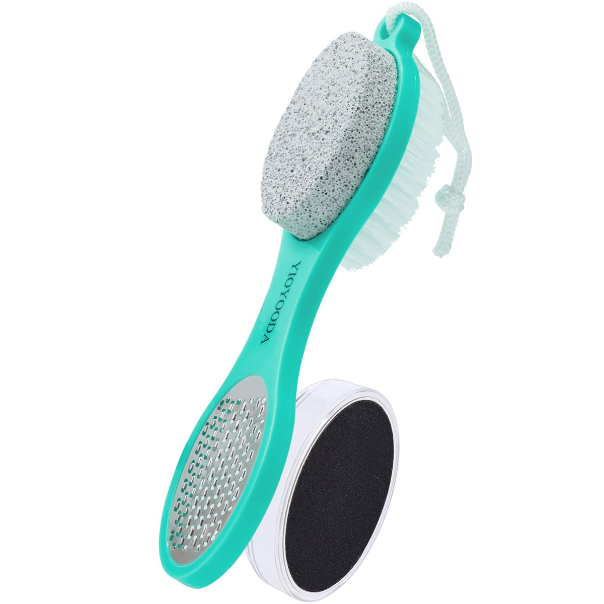 Foot Scrubber Brush with Pumice Stone for Feet Callus Remover Pedicure Tool