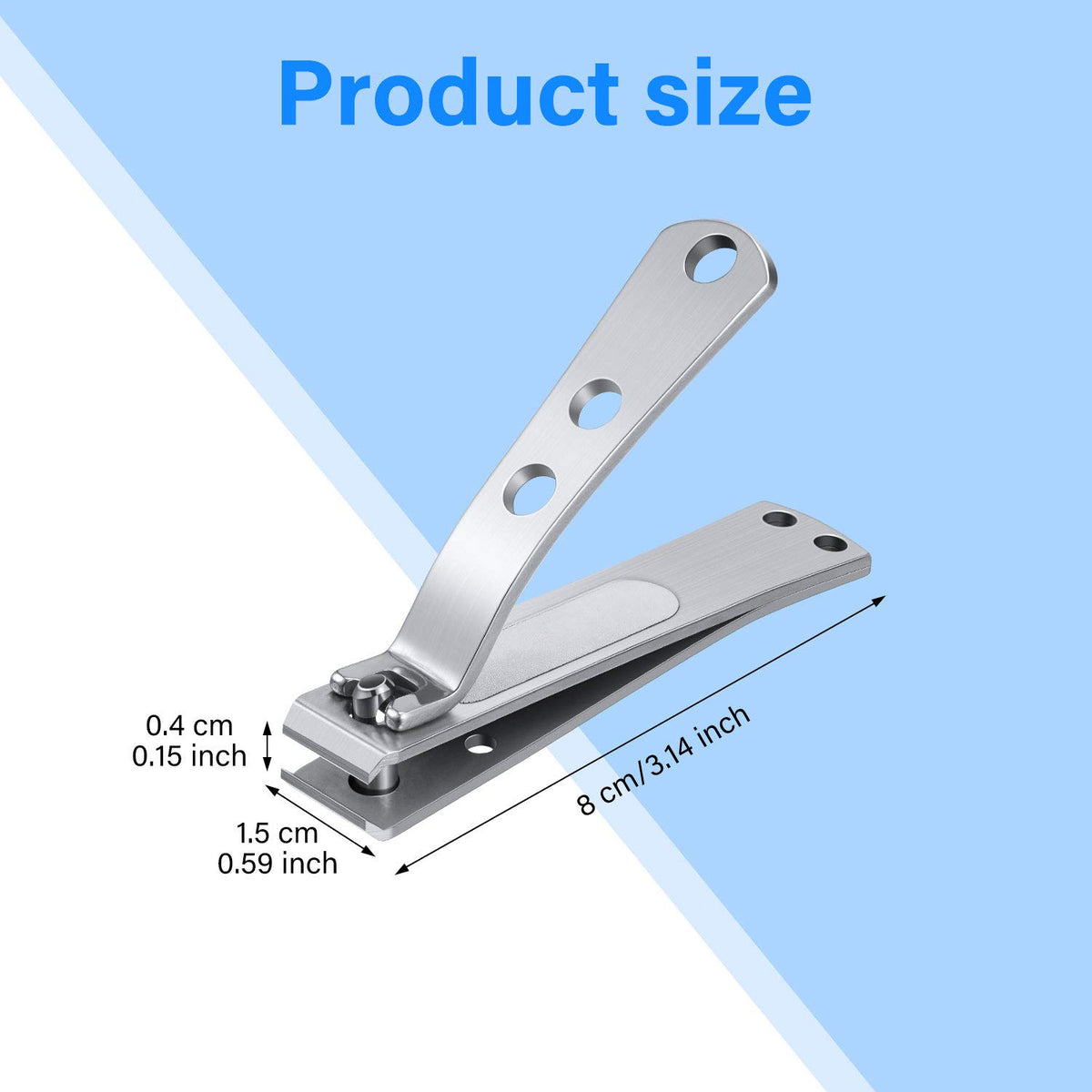 Mudder 2 Pcs Nail Clipper Straight Edge Heavy Duty Toenail Clippers