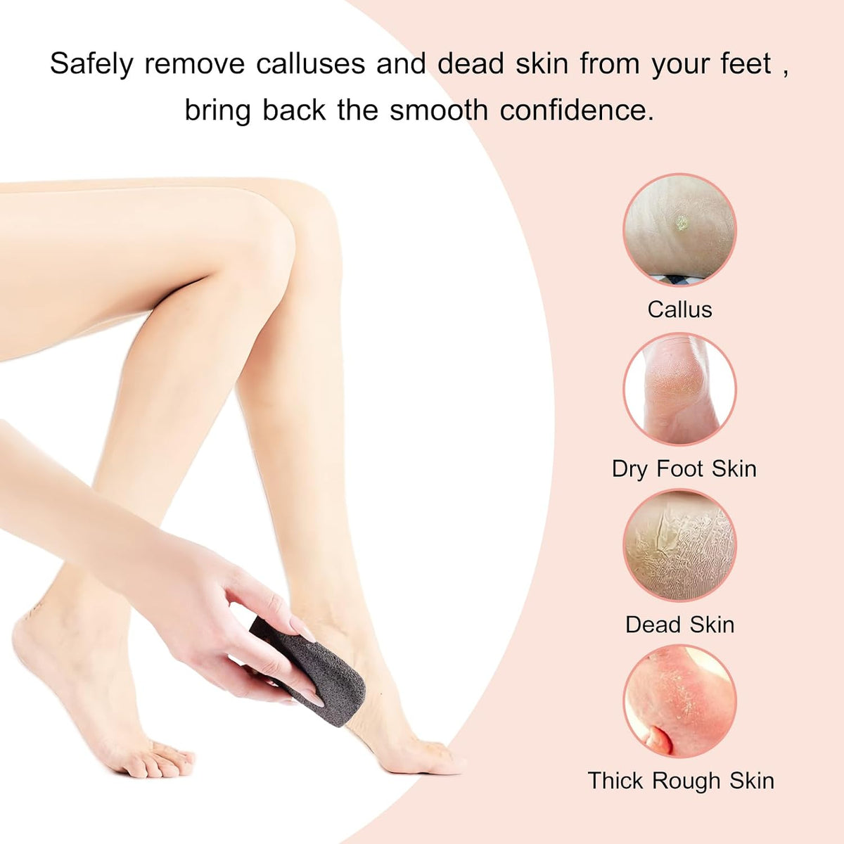 SAMEBUTECO 3 Shapes Natural Volcanic Pumice Stone for Feet Pumice Cleaning Stone for Sole of The Foot,Edges of The Foot,Toe Seams,Foot Scrubber for Dead Skin Remover Deep Clean