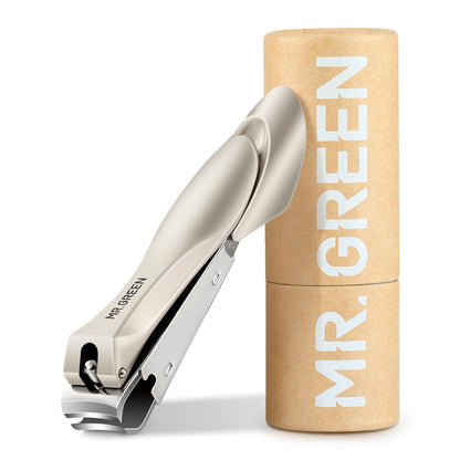 MR.GREEN Nail Clippers Stainless Steel Anti Splash Fingernail Cutter Manicure Tools Bionics Design Pedicure Scissor Nail Trimmer (Nail Clipper Two-Pack (Medium+Large))