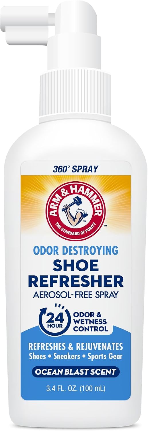 Arm & Hammer Shoe Refresher & Deodorizer Spray, Ocean Blast, 3.4 oz