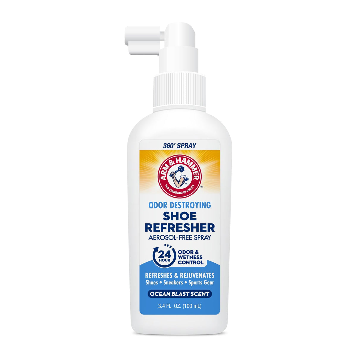 Arm & Hammer Shoe Refresher & Deodorizer Spray, Ocean Blast, 3.4 oz