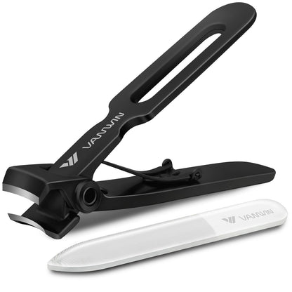 Nail Clippers for Thick Nails, 16mm Wide Jaw Opening Oversized Toenail Clippers Cutter with Sharp Curved Blade and Nail File, Heavy Duty Stainless Steel Fingernail Clippers for Seniors Elderly