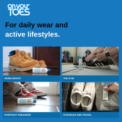 On Your Toes Foot Powder, Natural Aluminum-Free Shoe Odor Eliminator 1-Pack