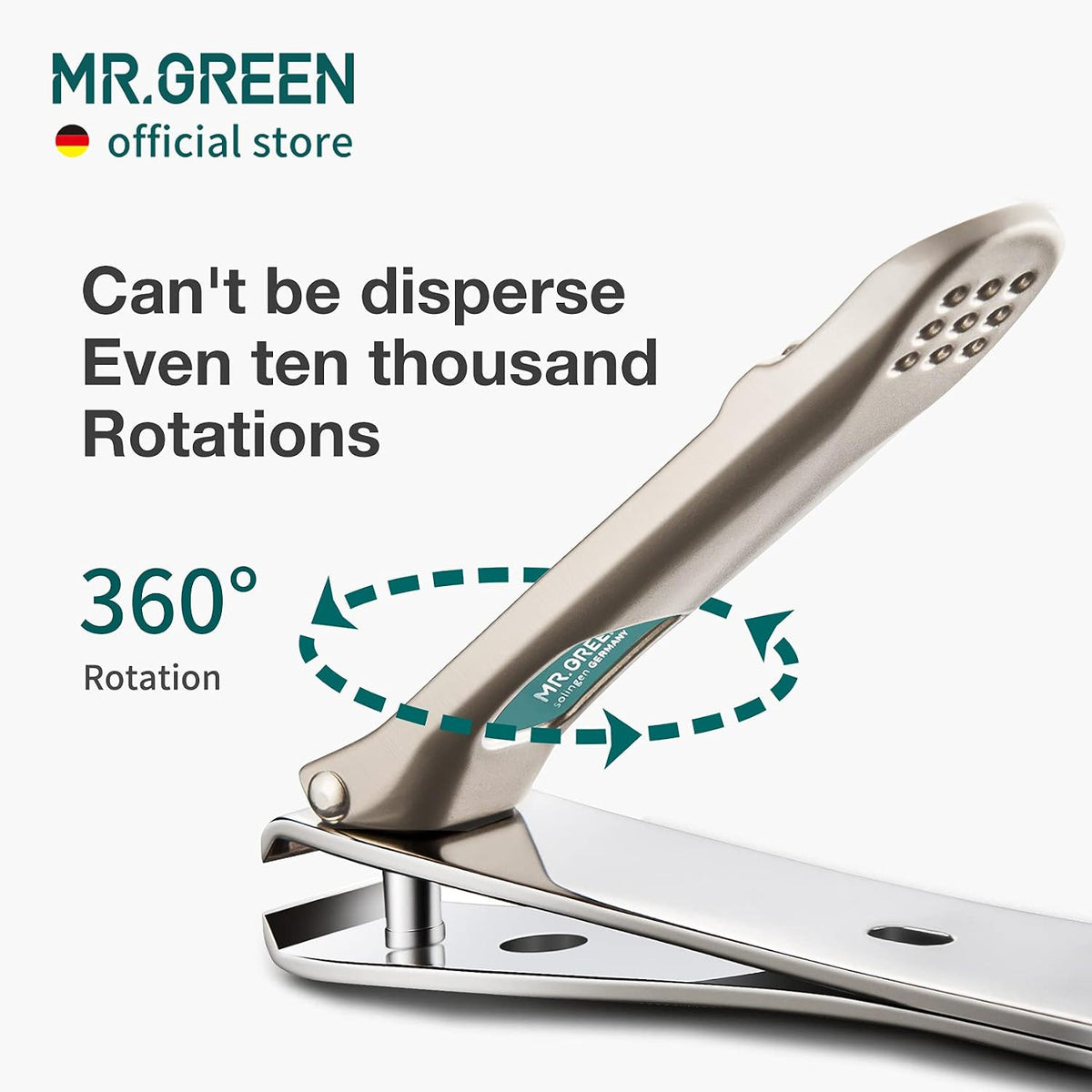 MR.GREEN Nail Clippers Curved Blades Fingernail Cutter Nippers Manicure Scissors Stainless Steel Pedicure Tools with Nail Flies (Medium-Red)