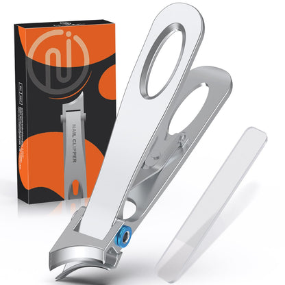 INXEN Nail Clippers for Men with Catcher – No Splash, Self-Collecting Premium Steel Clippers for Fingernails & Toenails, Ideal Gifts for Men& Grooming Gifts, Great Gadget & Stocking Stuffer Gift