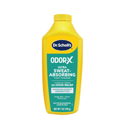 Dr. Scholl's Ultra-Sweat Absorbing Foot Powder, Shoe Powder, 7 Oz
