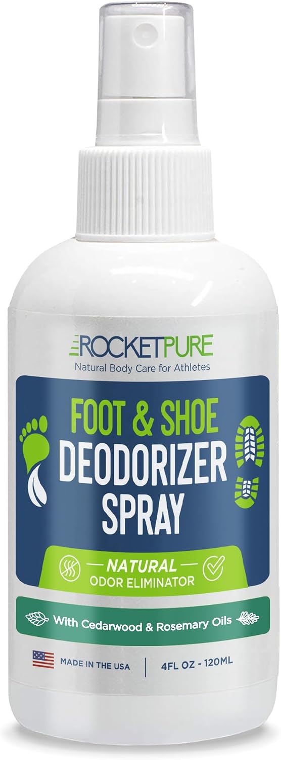 Rocket Pure Natural Foot and Shoe Deodorizer Spray, Cedar, 4 fl oz