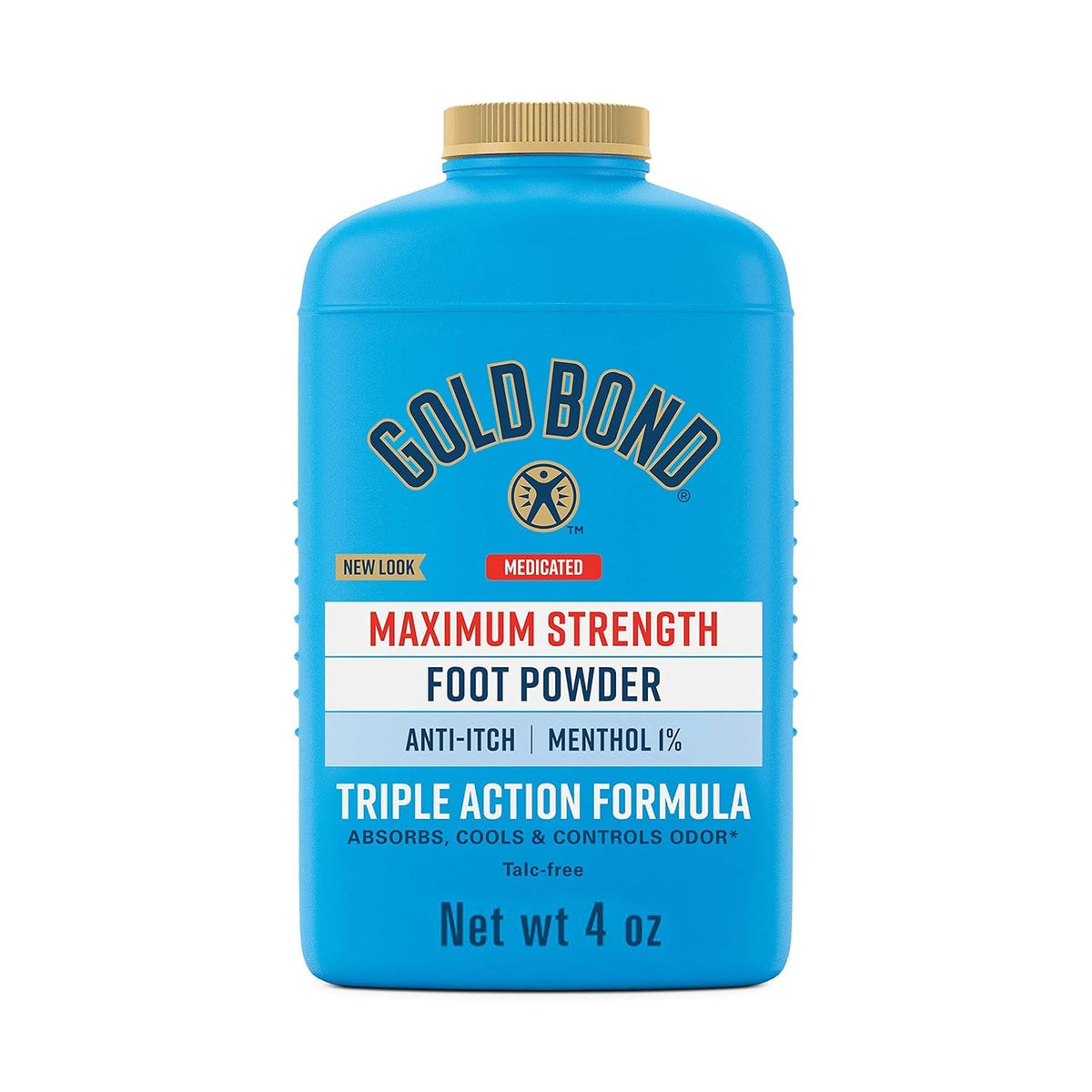 Gold Bond Medicated Foot Powder, Talc Free, 10 oz, Odor Control