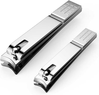 Derlaier Nail Clippers Set, Heavy-Duty Fingernail & Toenail Clippers，Silver