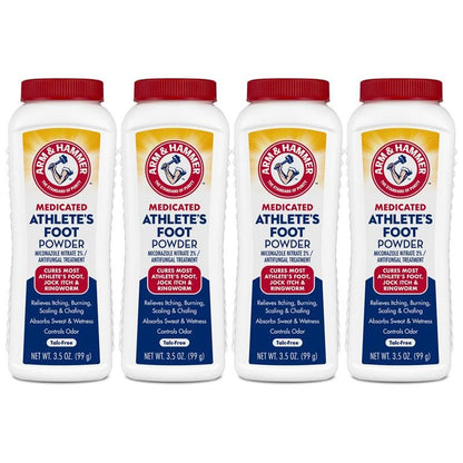 Arm & Hammer Medicated Athlete's Foot Powder, Antifungal Treatment, 3.5 oz