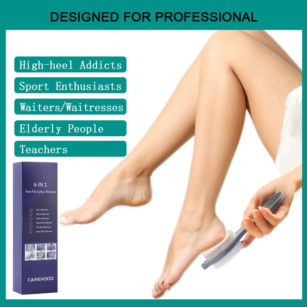 CAREHOOD Foot File Callus Remover - Foot Scrubber Pedicure Tool (Grey)