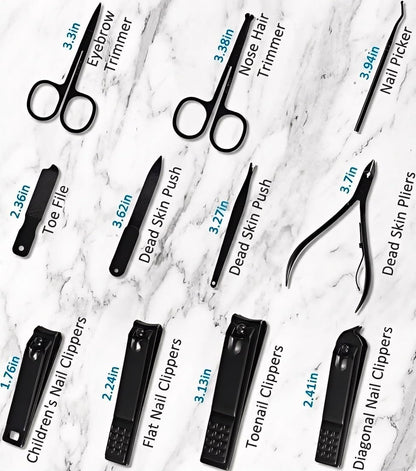 MINKINH Manicure Set Nail Clippers Set Pedicure Kit, 26-Piece Brown