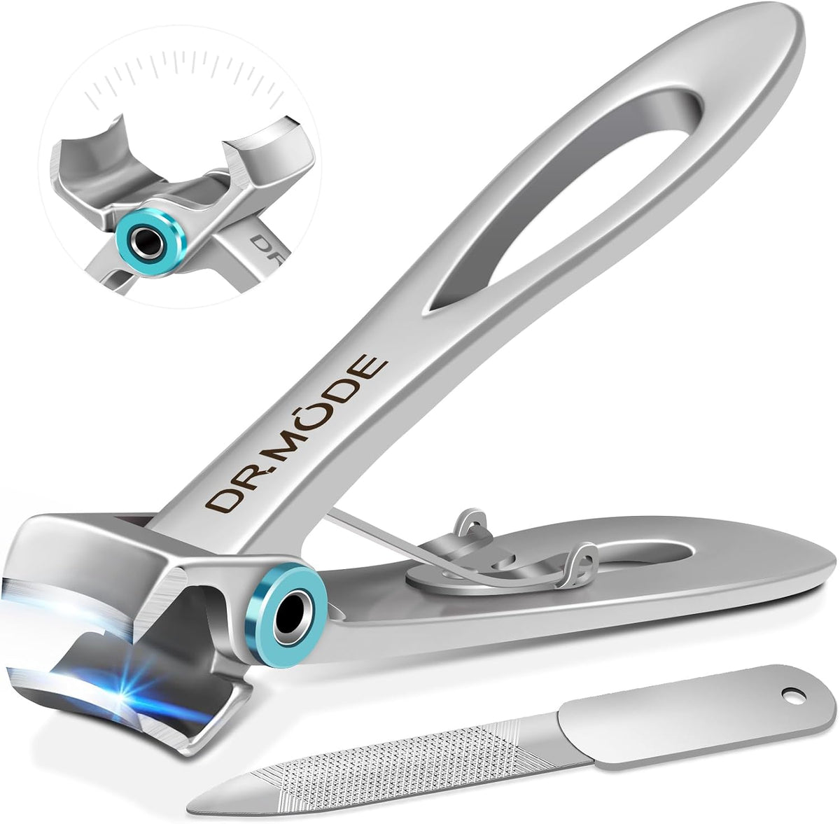 DRMODE Nail Clippers for Men Thick Nails, 16MM Wide Jaw Opening