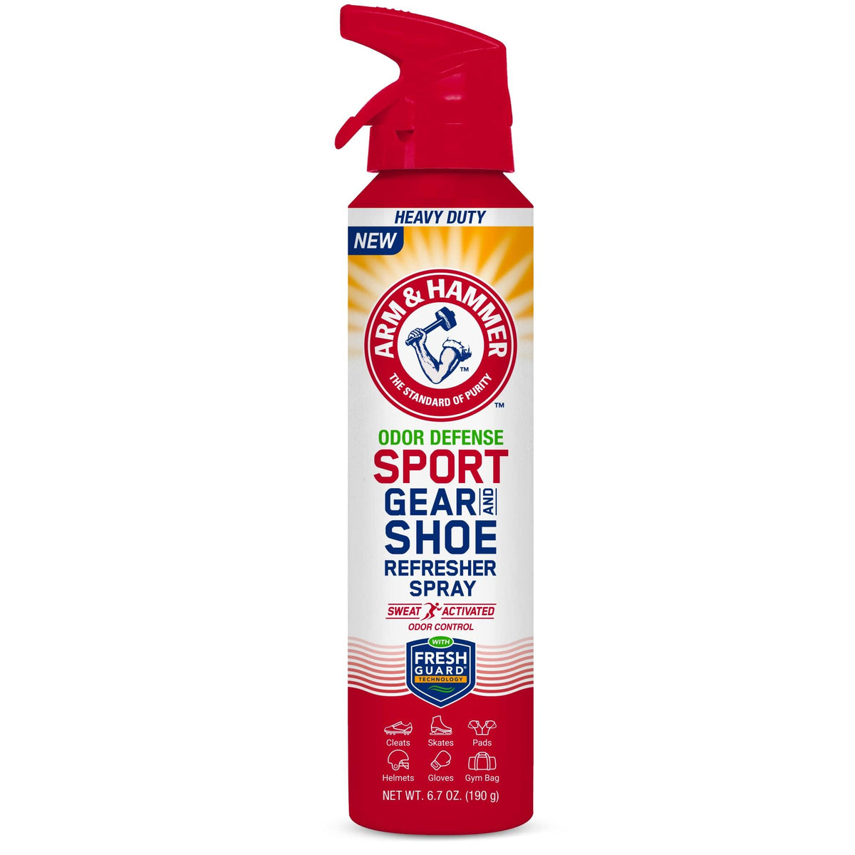 Arm & Hammer Odor Defense Sport Gear & Shoe Refresher Spray, 6.7 oz