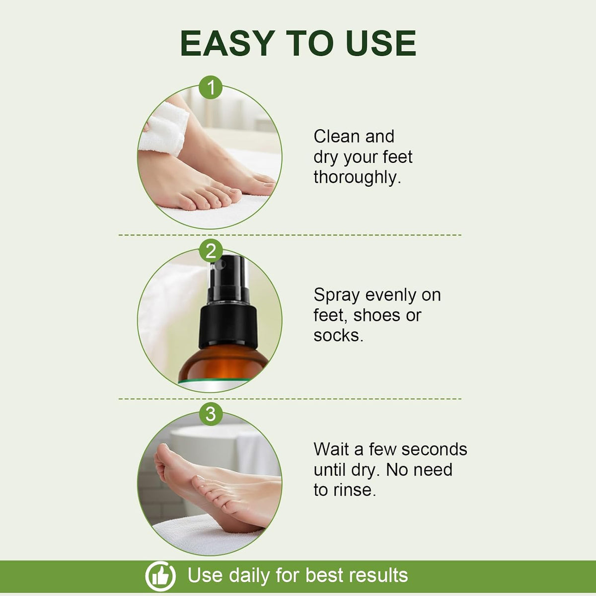 Foot Spray & Deodorizer - Natural Odor Eliminator with Tea Tree Oil & Aloe - Refreshing Foot Mist for All-Day Freshnes