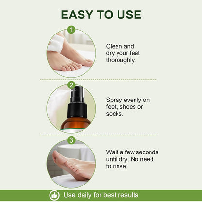 Foot Spray & Deodorizer - Natural Odor Eliminator with Tea Tree Oil & Aloe - Refreshing Foot Mist for All-Day Freshnes