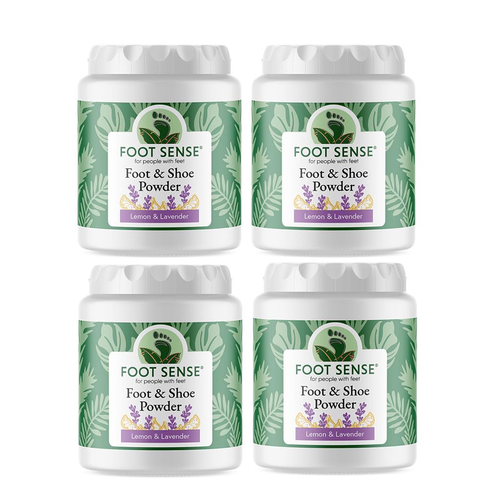 FOOT SENSE All Natural Foot & Shoe Powder, Foot Odor Eliminator for Long-Lasting Odor Control Lasts up to 6 Months, Deodorizes, Safe for Men, Women, Kids, Athletes, 100g