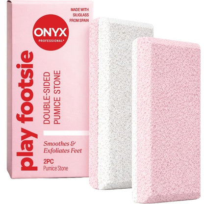 Onyx Professional Double Sided Pumice Stone for Feet, 2 pk - 100% Siliglass