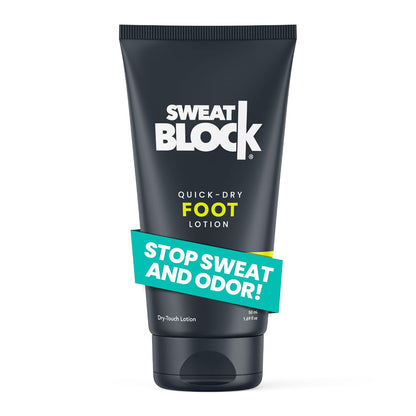 SweatBlock Foot Antiperspirant Lotion, Foot Odor Eliminator, 1.69 fl oz