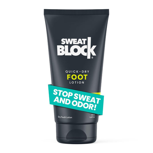 SweatBlock Foot Antiperspirant Lotion, Foot Odor Eliminator, 1.69 fl oz